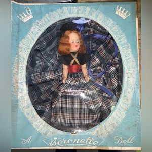 A Coronette Doll #1088 Scotch Lassie in box -‎ vintage